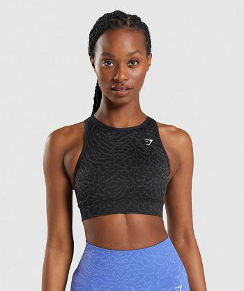 Sujetadores Deportivos Gymshark Adapt Animal Seamless Mujer Negras | CO 2175UZG